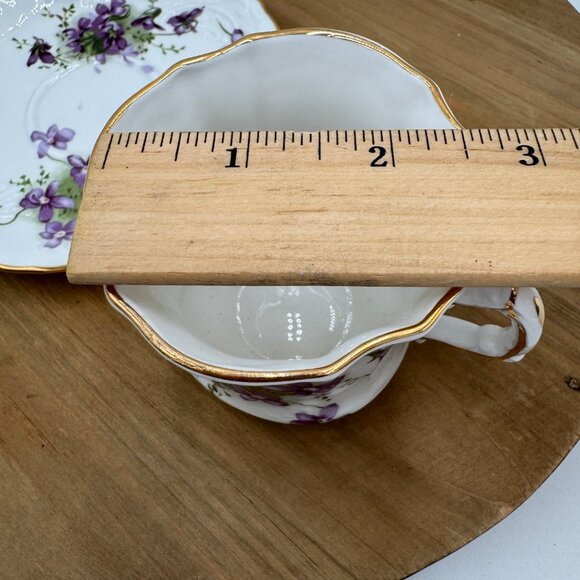 Vintage Hammersley "Victorian Violets" English Tea Cup Saucer - Picture 6 of 7